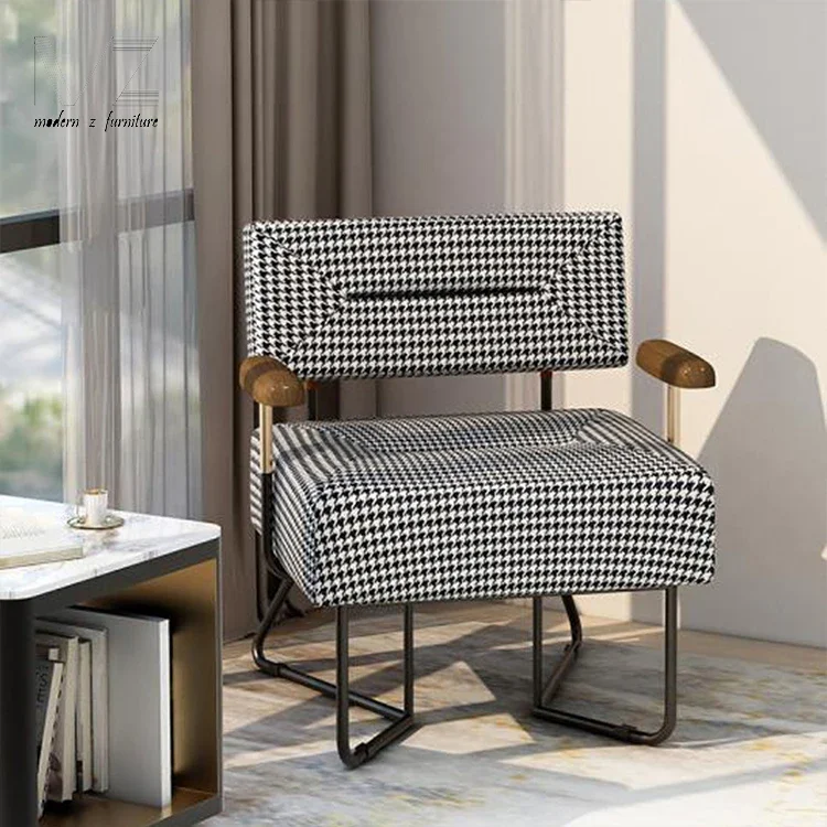 

Hot Sales Italian Home Furniture Arm Single Sofa Waiting Area Lounge Decorative Accent Living Room Fabric Occasional Chairs