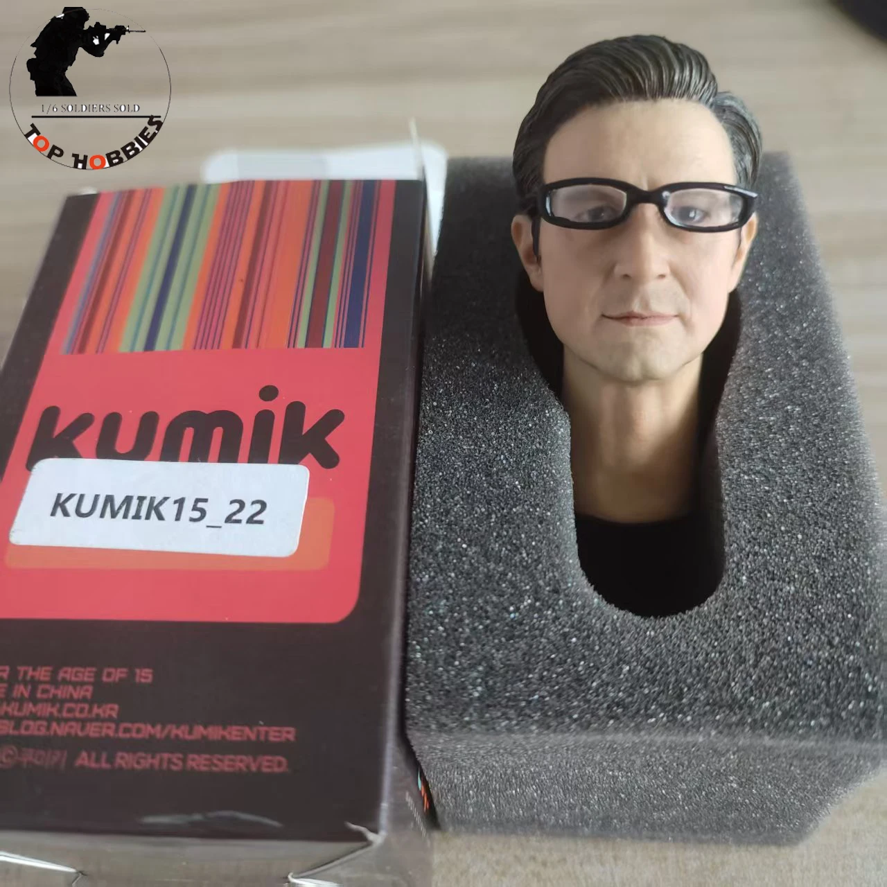 

In Store 1:6 Scal Action Figure Accessories 1/6 Male Head Sculpt Model KM 15-22 With Glasses Fit 12" Body Figure Collectible