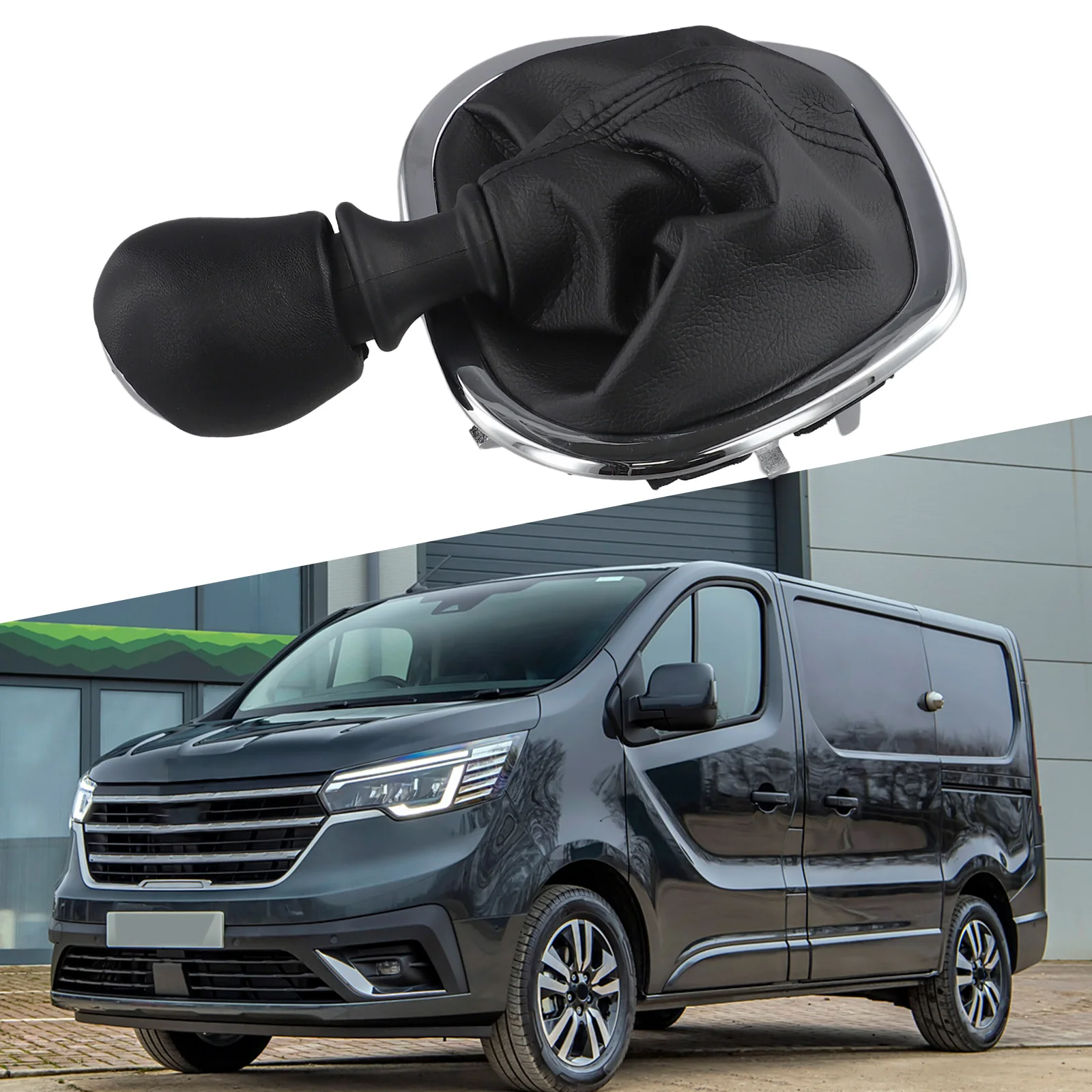

Leather Gear Shift Gear Shift Cover Comfortable Grip Ergonomic Design Long-lasting Use Premium Leather Material Black Cover