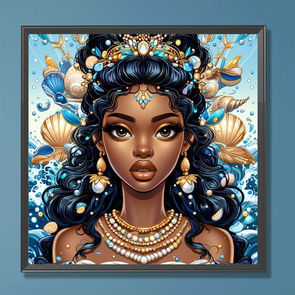 ﻿ diy home decor sea goddess ddiamond painting new 2024 Full Diamond Art Mosaic jewelry cross stitch anime Girl Children's Gift