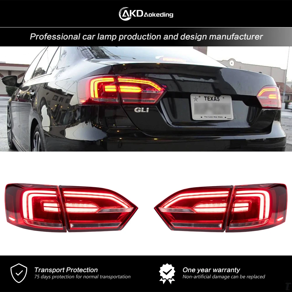 

Tail Lamp For VW Jetta 2011-2015 Jetta Mk6 LED Tail Lights Fog Lights Day Running Light DRL Tuning Cars Accessories