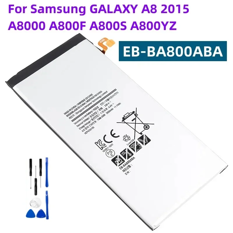 

Аккумулятор EB-BA800ABE EB-BA800ABA 3050 мАч для Samsung Galaxy A8 (2015) A800 SM-A8000 A800F A800S A800YZ + бесплатные инструменты