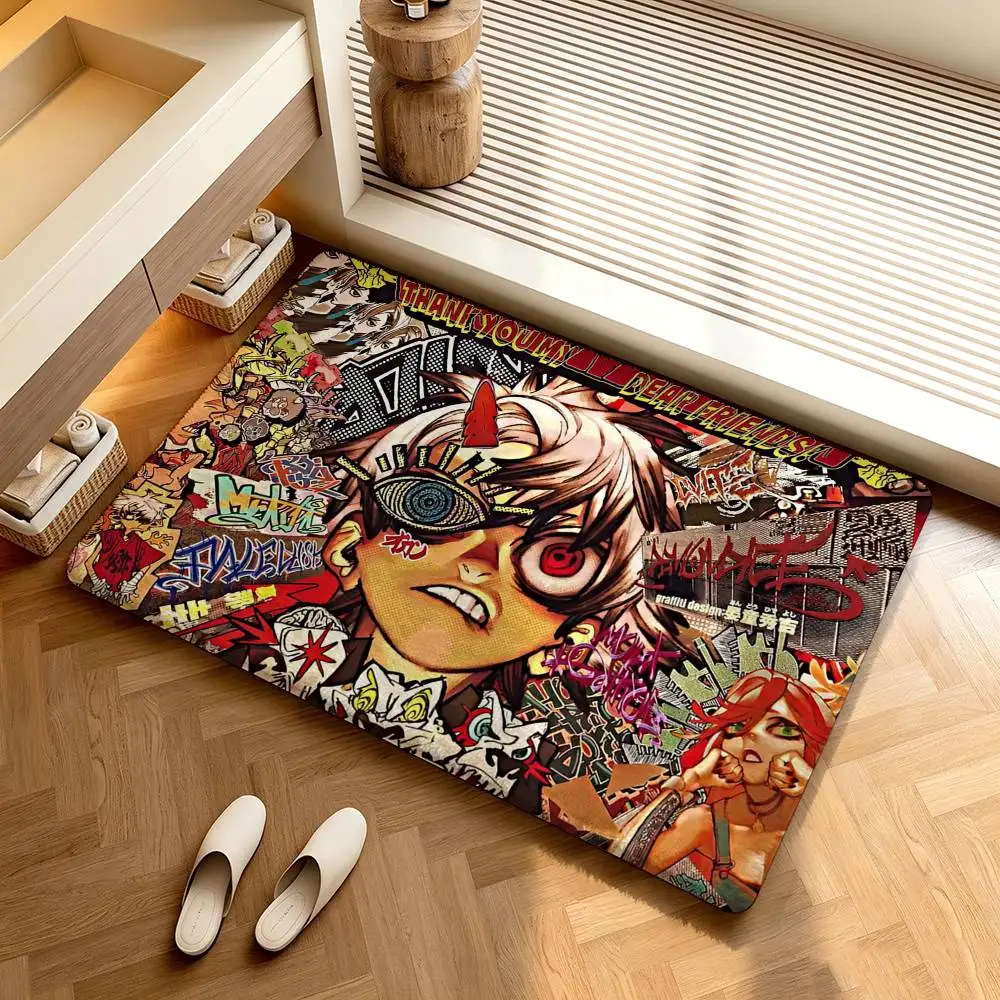 Classic Manga Anime Gachiakuta Zanka Soft Shower Room Absorbent Small Floor Mat Soft Comfortable Decorative Foot Mat