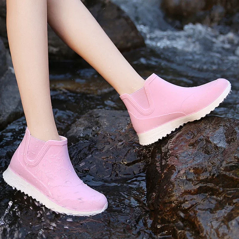 Women Rain Boots Non-slip Water Shoes for Women Wear-resistant Women's Platform Rain Boots 2024 Fashion Women Water Shoes 레인부츠