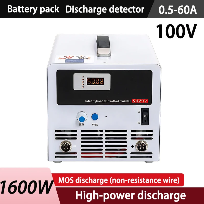 

Тестер емкости литиевой батареи 100 В, 60 А, детектор разряда тока батареи, электронная нагрузка постоянного тока