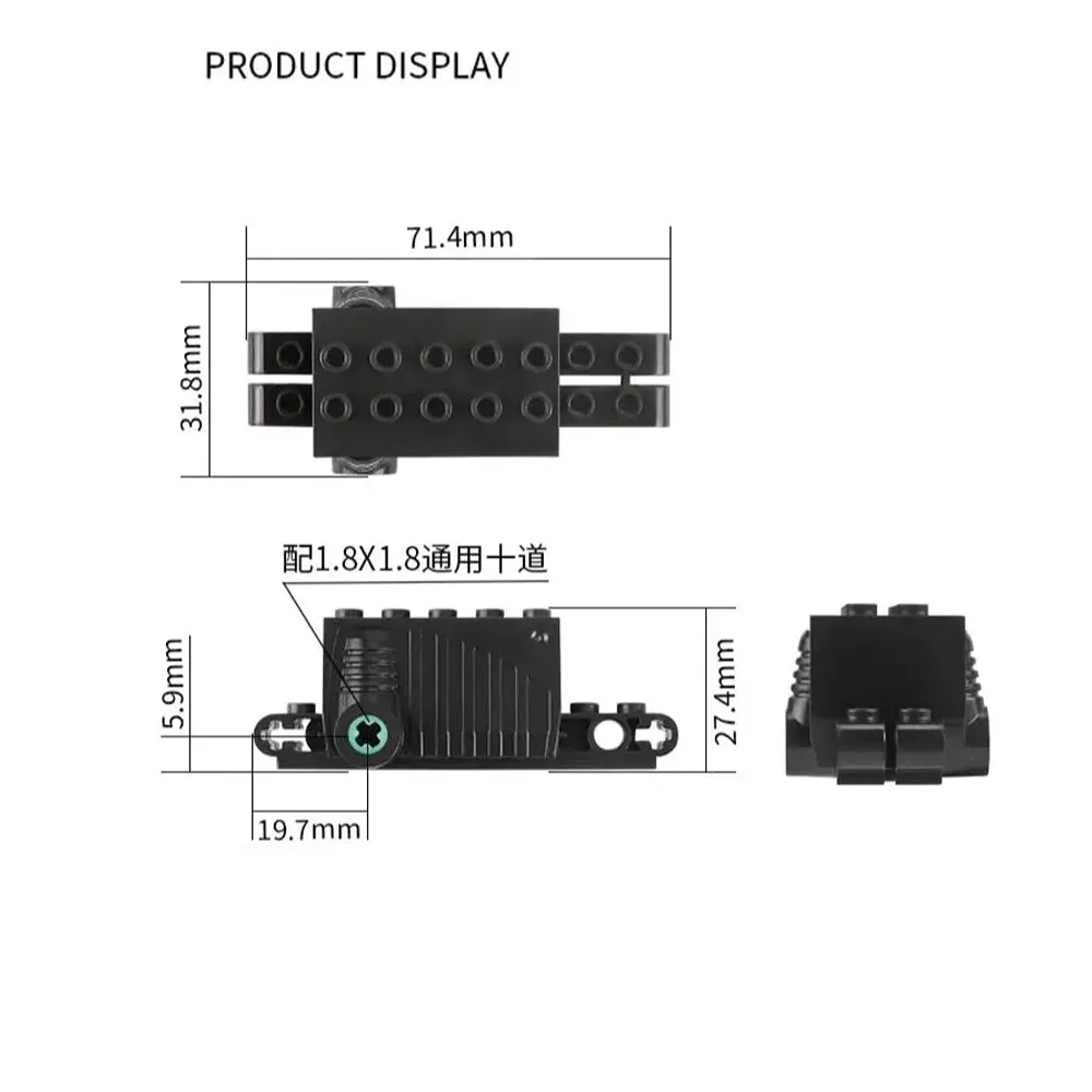 MOC Pull Back Motor 9x4x2 2/3 Compatible with legoeds Building Blocks 47715c01 Motorcycle Racers Inertia Cars Mechanical Parts