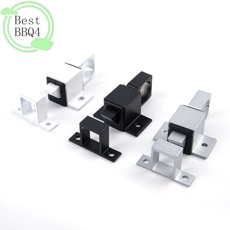 (BBQ4)Door Bolt Latch Aluminum Alloy Security Automatic Window Gate Spring Bounce Lock