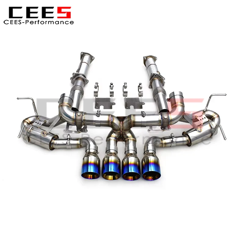 

cees 3inch Pipe Exhaust for Chevrolet CORVETTE C8 Z06 2019-2025 Straight Downpipe SUS304 OEM Stock Valve Base Catback Muffler