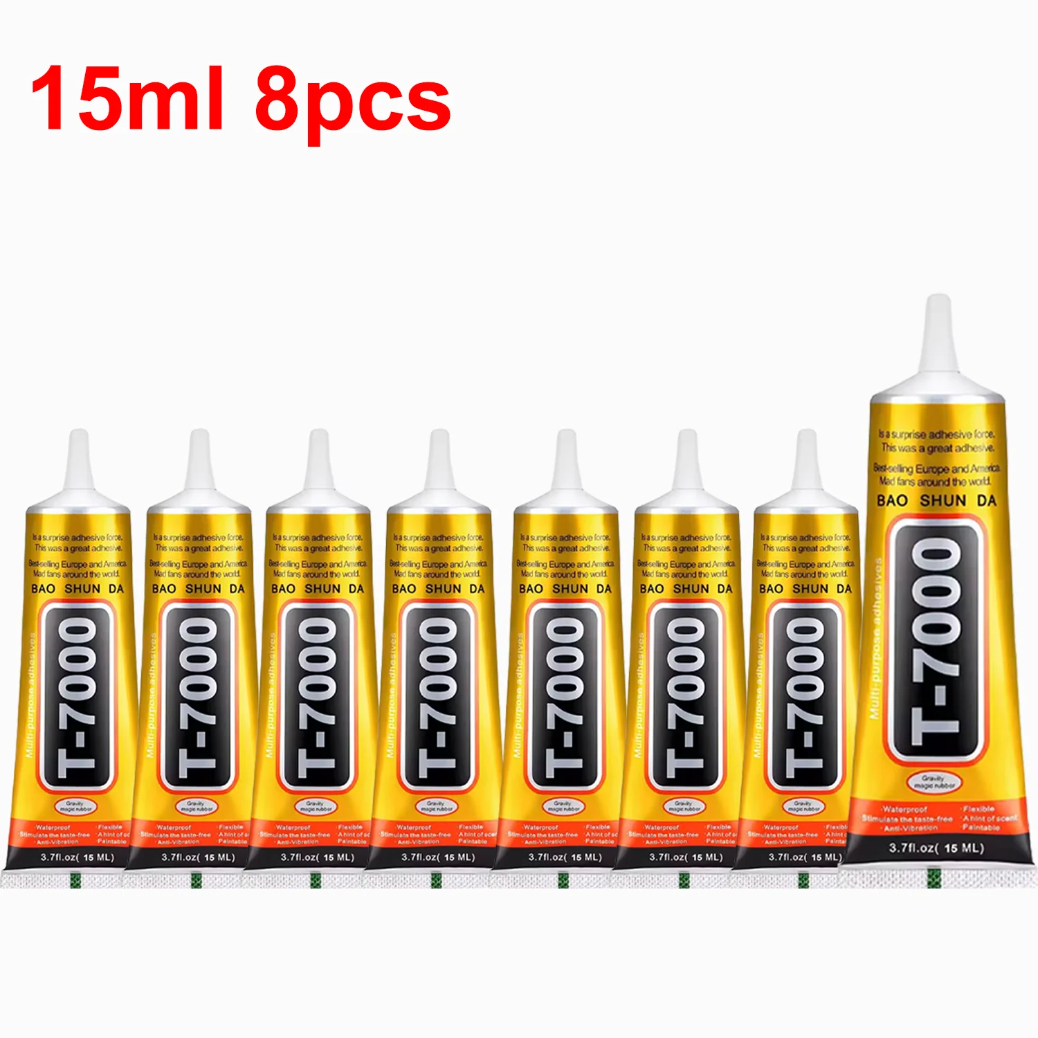 T7000 Clear Glue, High Strength Transparent Adhesive for Repairs on Electronic Screens, Rhinestones, Clothing, Metal, Plastic an