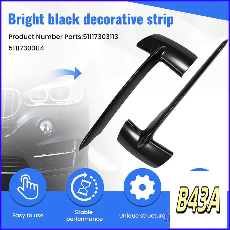

Sp-Car Front Bumper Grille Trim Molding 51117303113 51117303114 For BMW X5 F15 2013-2018 Bumper Grille Trim Strips