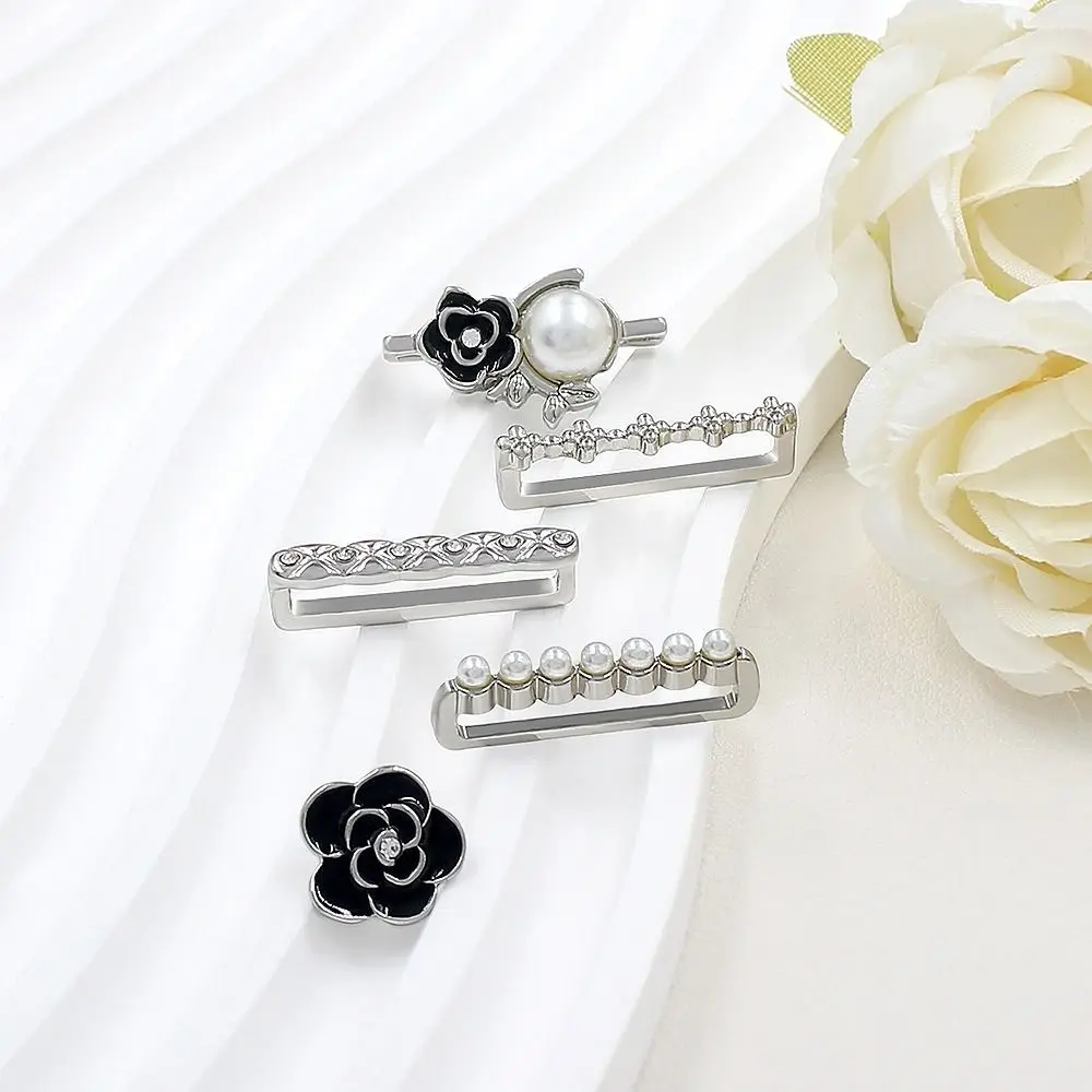 패션 금속 시계 밴드 장식 진주 다이아몬드 팔찌 장식 반지 브로치, 손목 벨트 참 스트랩 액세서리