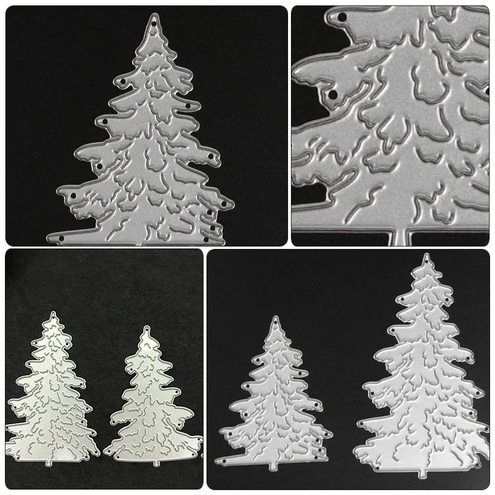 3Pcs Craft Cutting Dies Christmas Tree Metal Stencils Embossing Template for Paper Cards Scrapbooking DIY Dies