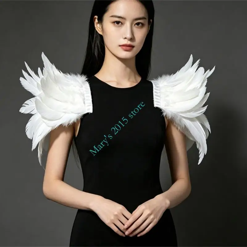 Shoulder Costume Accessory Pair for Stage Styling, Layered Two-Piece Shoulder Set for Halloween Role-Play and Photo Use