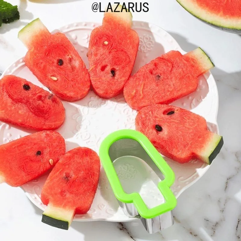 Stainless Steel Watermelon Cube Cutter – One-Press Quick Slicer, Effortless Fruit Prep, Dishwasher-Safe, Multi-Use for Melons & More.
