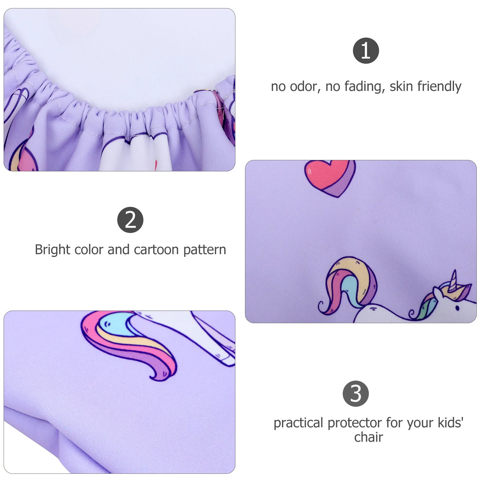 

1Set Cartoon Kids Chair Cover Thickened Stretchable Protector for Swivel Chairs Anti-Wear Scratch-Proof Seat Cover for Home Use