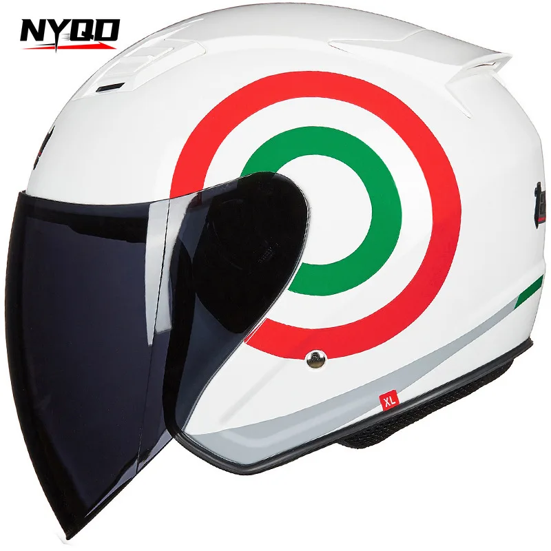 Moto Tank Helmet Unisex Motorcycle Scooter Half Helmet Female Four Seasons Half-covered Hard Hat Anti-fog Helmet Casco De Moto