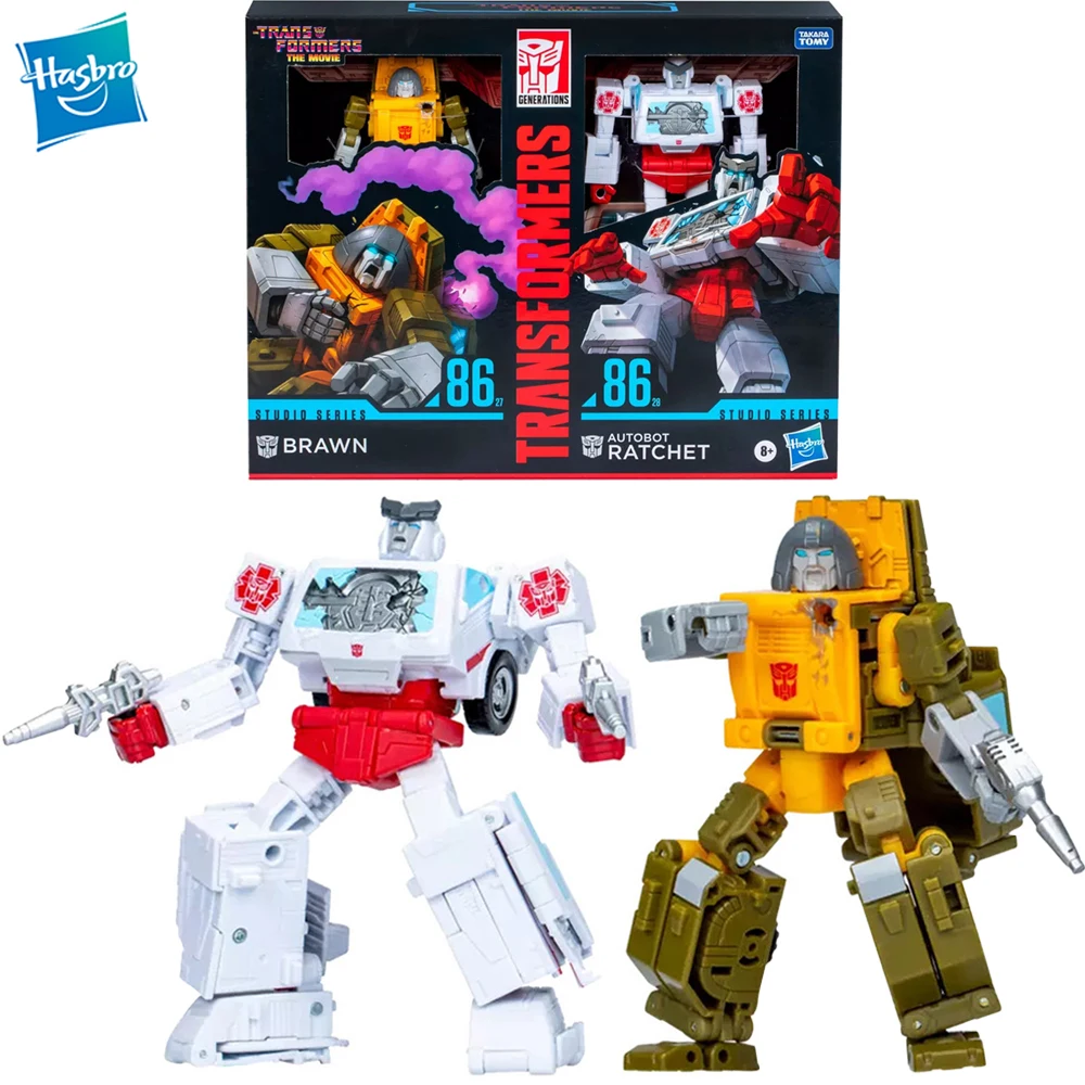 [In Stock] Hasbro Transformers Studio Series Delux The Movie Brawn & Autobot Ratchet 4.5-Inch (11.5 Cm) Action Figure F9878