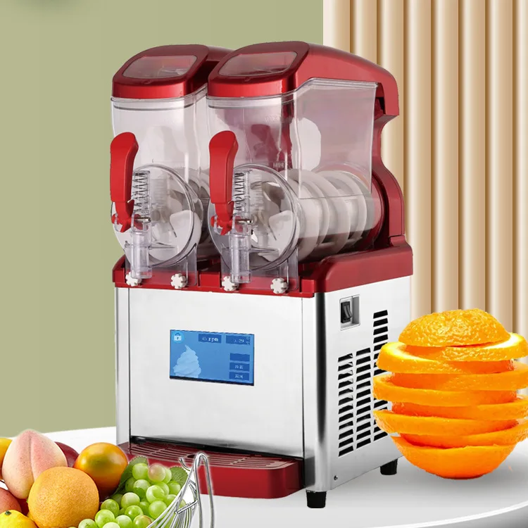 Single and double cylinder snow melt machine for ice cream