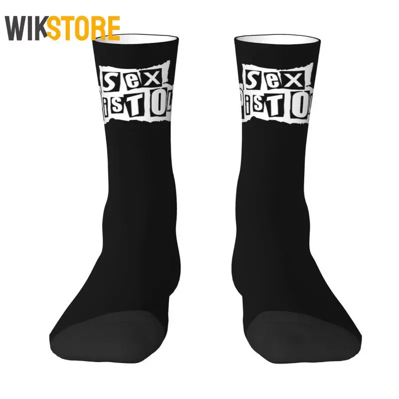 Sex Guns Crazy Dress Socks para homens e mulheres, Crew Socks, Heavy Metal, Rock Fashion, Novidade