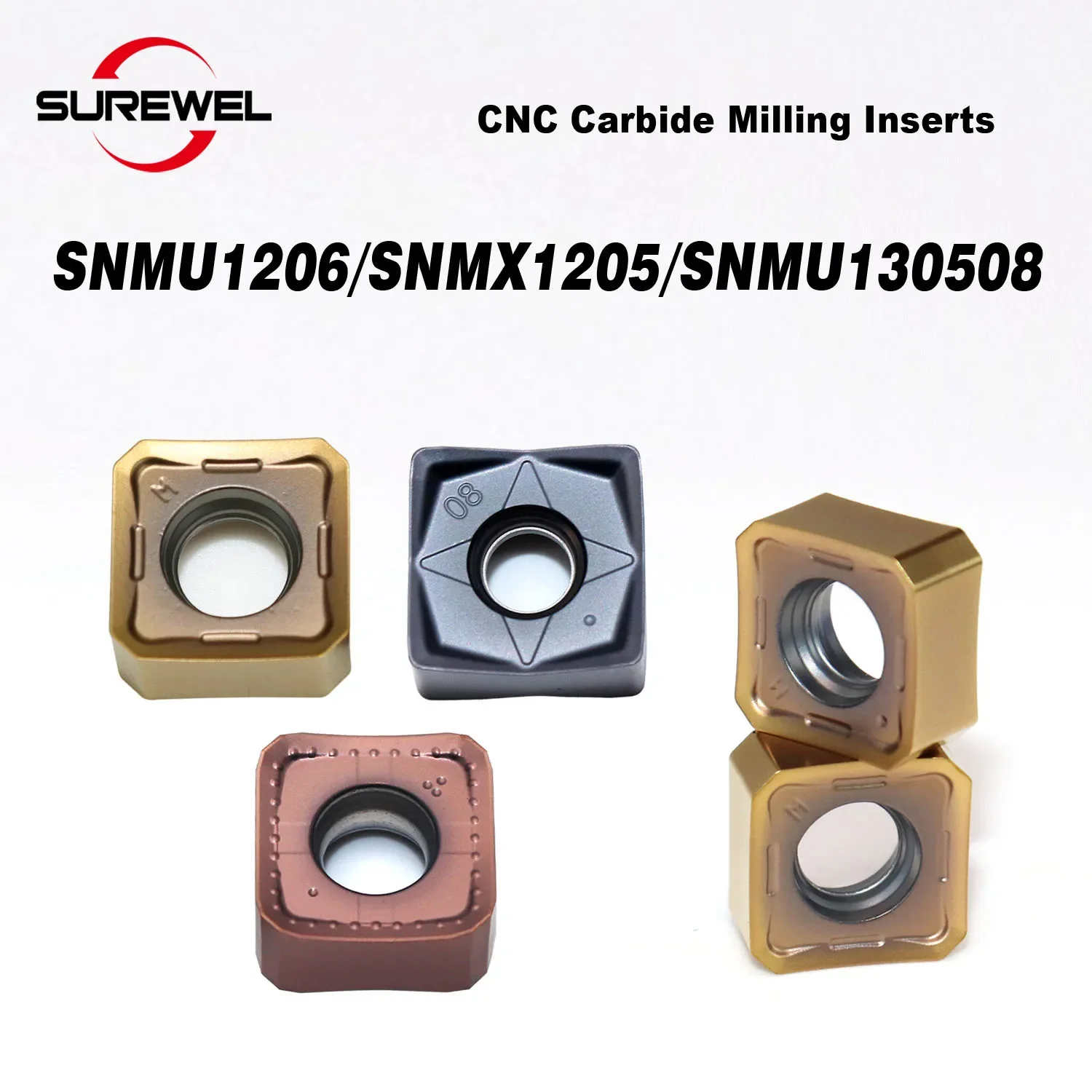 

Double sided eight blade CNC blade with low resistance for rough cutting SNMX1205 SNMU1206 SNMU130508 fast feed milling blade