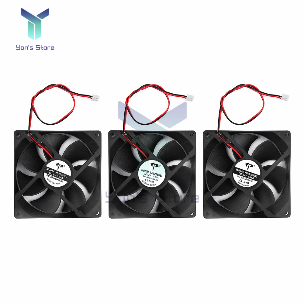 DC7010 DC7025 DC9225 DC Cooling Fan 2-Wire Oil bearing Industrial inverter cooling fan silent cooling fan 70mm*70mm 90mm*90mm