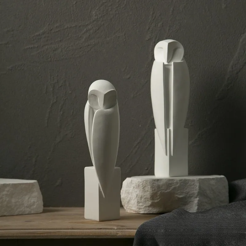 Owl Statue Minimalist Animal Statue Living Room Office Desktop Decoration
