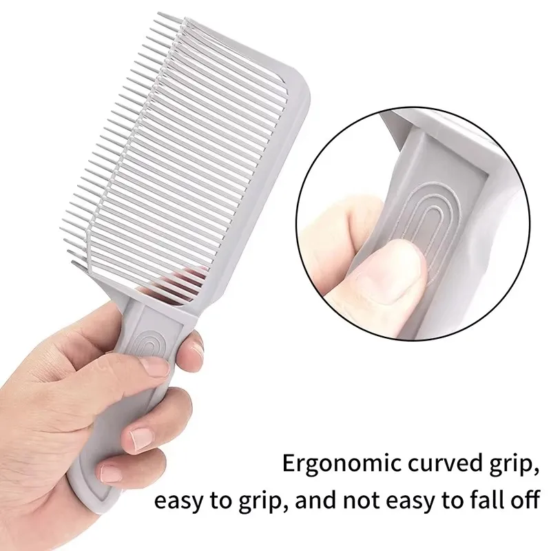 Fading Comb Professional Barber Clipper Blending Flat Top Hair Cutting Comb For Men Heat Resistant Fade Brush