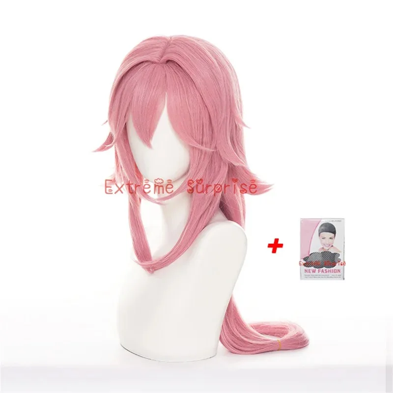 2025 جينشين إمباكت ياي ميكو كوسبلاي مشروع سيليستيا طويل مستقيم مقاومة للحرارة الشعر الاصطناعية الكبار غطاء شعر مستعار مجاني #4