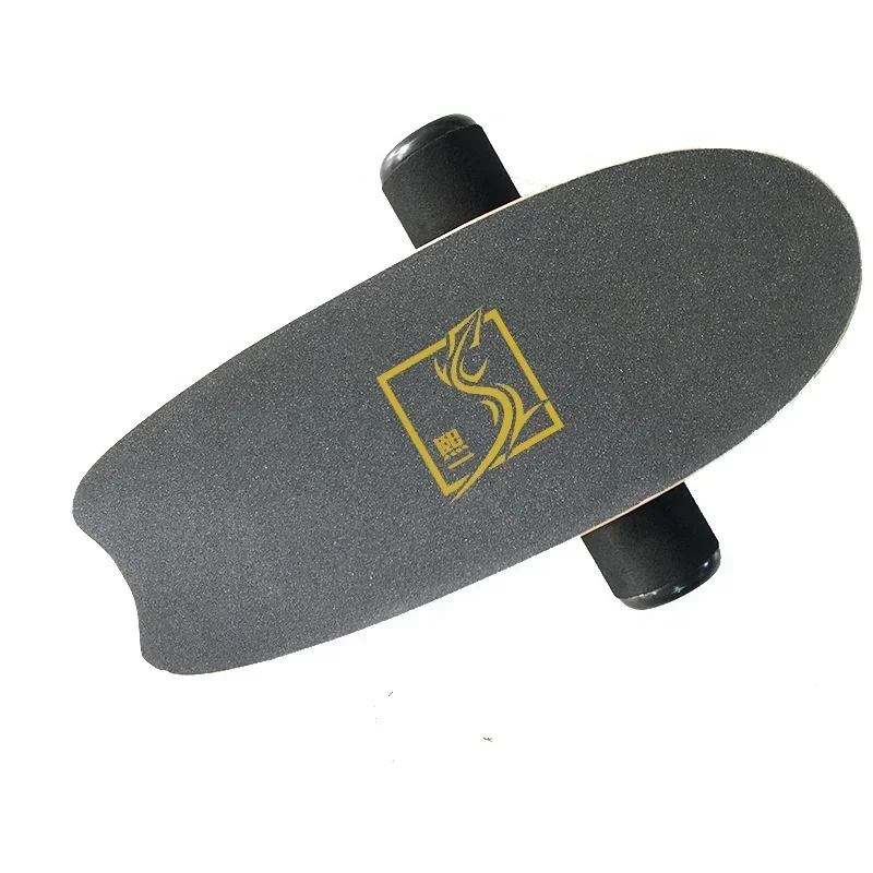 The most popular fitness maple Fish shaped  balance board healthy core balance and waist training wooden balance board