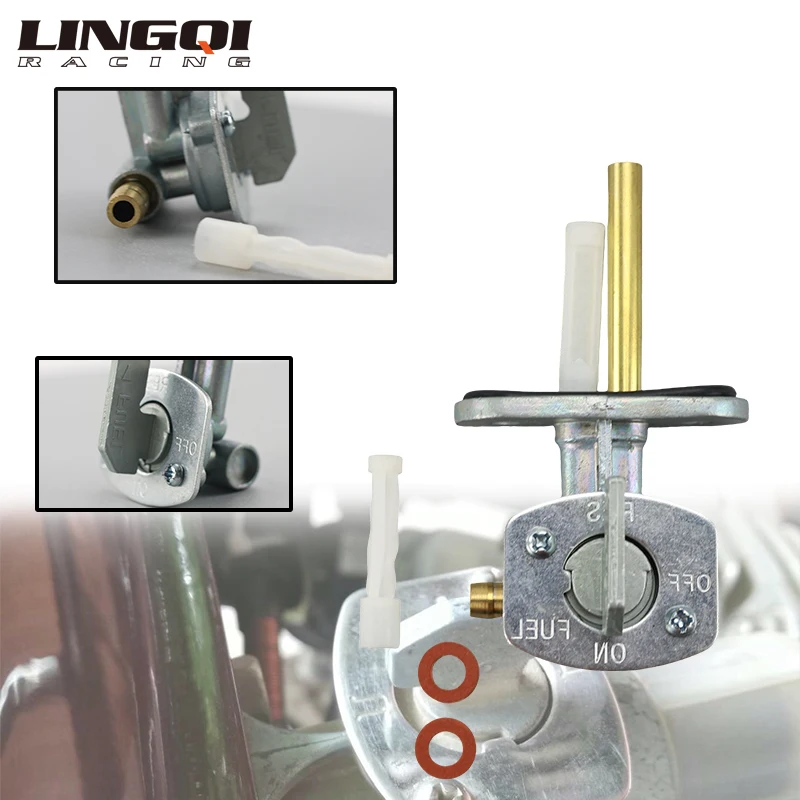 

LINGQI RACING Газовый топливный кран, кран, переключатель насоса, переключатели бака для грязи, пит-байка, квадроцикла YAMAH YZ TTR, аксессуары