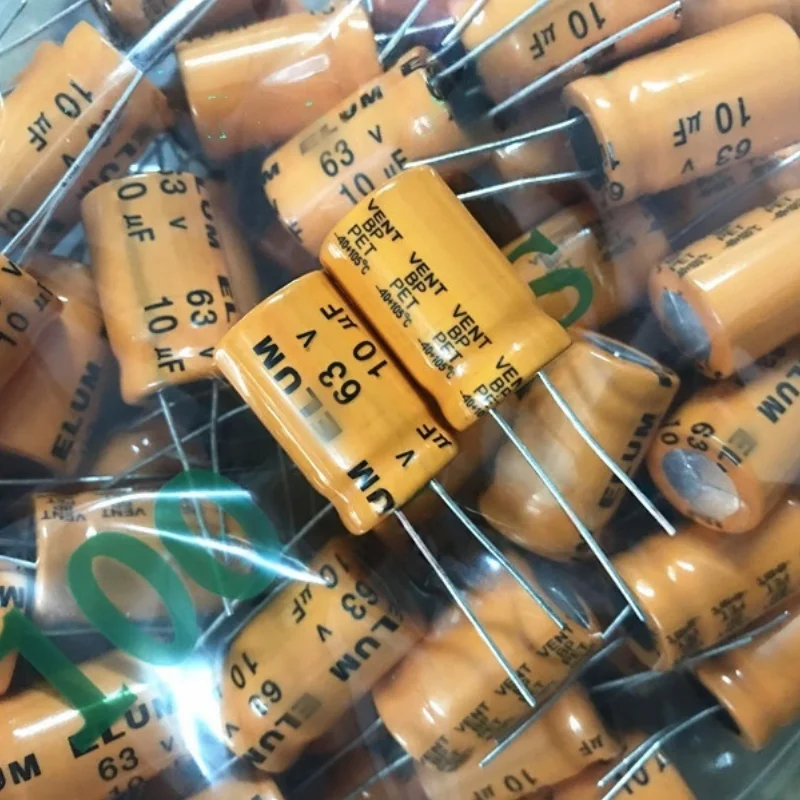 10PCS Long-life frequency division  bipolar electrolytic capacitor 63V 10UF 10UF 63V large volume 16X25