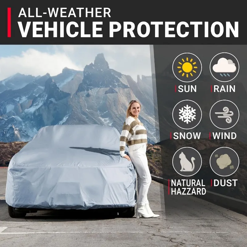 30-Layer Car Cover Waterproof All Weather | Premium Quality Car Covers for Automobiles, UV Protection, El Camino, Impala