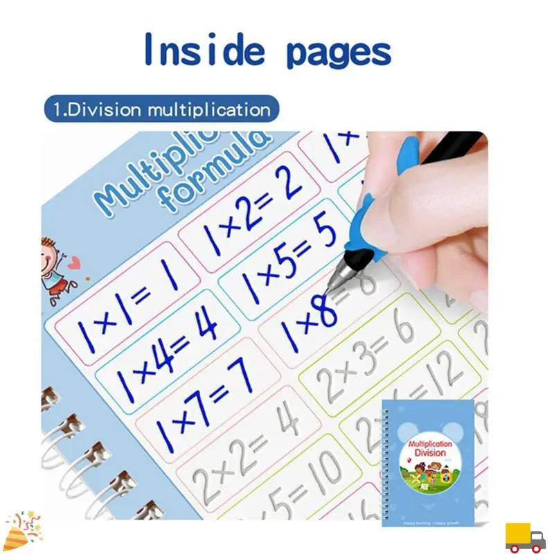 Reusable Grooved Writing Exercise Book Copybook To Improve Children's Handwriting Skills Ink Practice Ages 3-8 Years Old