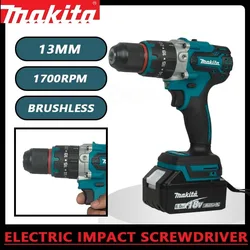 Makita DDF487 13MM Rechargeable Cordless Electric Drill 10mm Brushless Electric Impact Screwdriver Power Tools 18V Battery