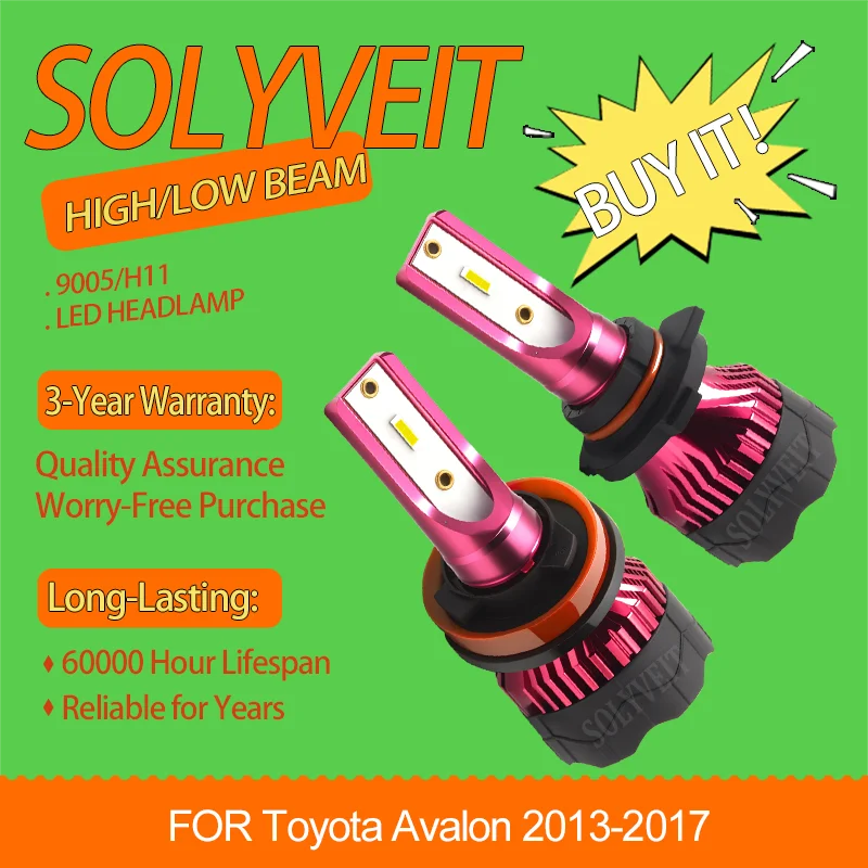 

Simple Install Energy Efficient Clear Beam 9005 H11 LED HIGH LOW BEAM HEADLAMP FOR Toyota Avalon 2013 2014 2015 2016 2017