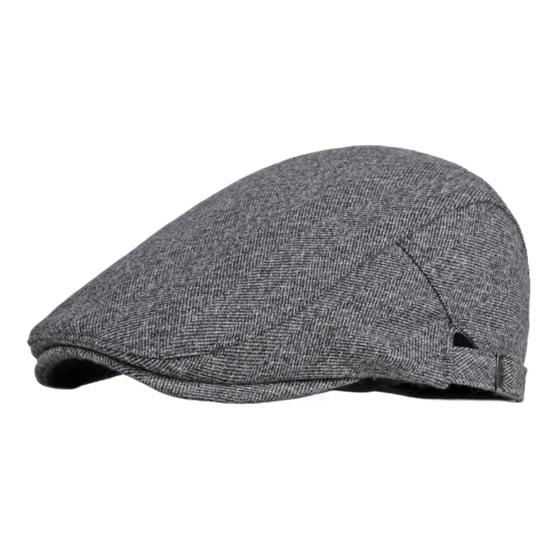 

Hat Men's Autumn And Winter New Warm Woolen Beret Men's British Retro Peaked Cap All-matching Advance Hats Women's Fashion