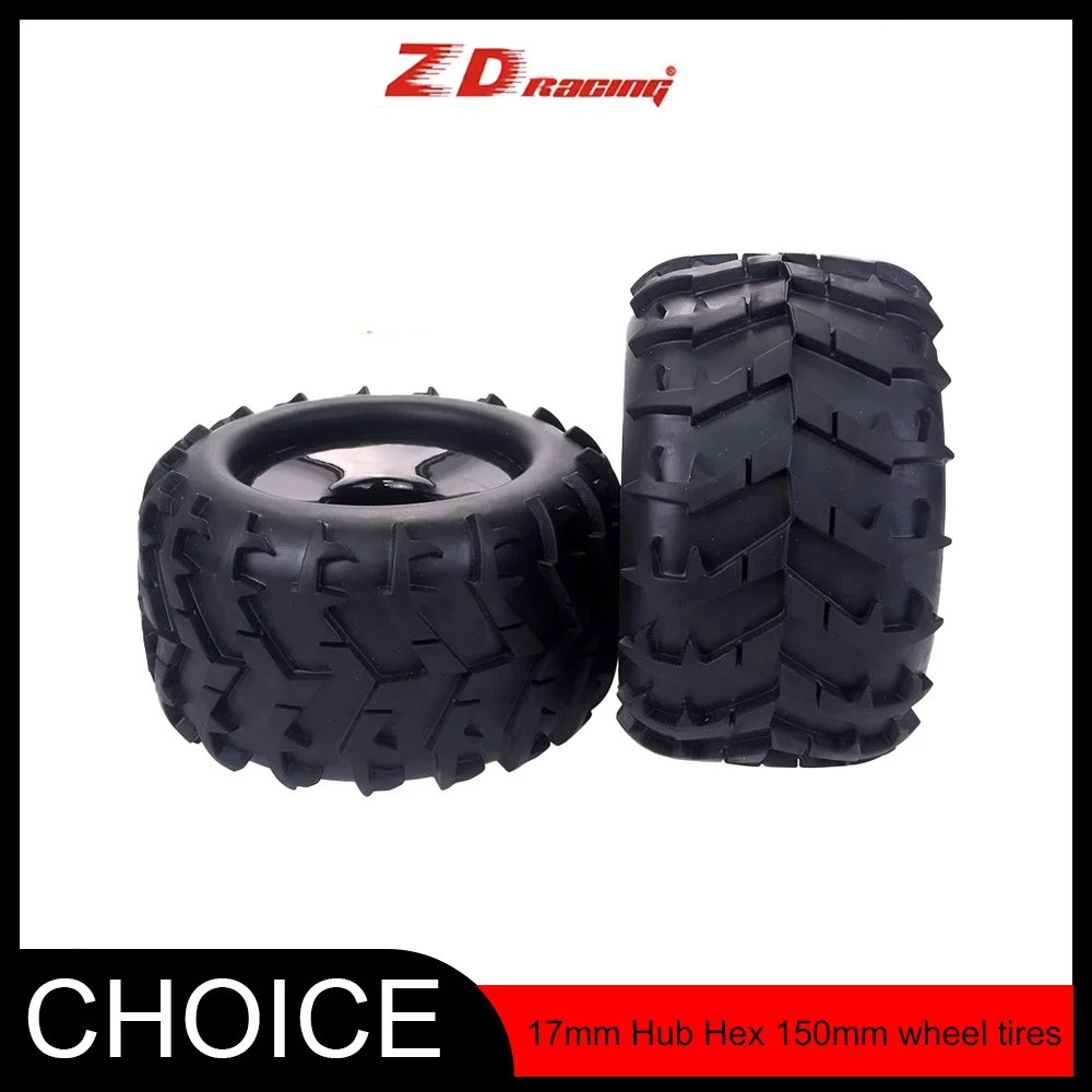 

ZD Racing 2 шт. 17 мм ступица шестигранные шины 150 мм для Redcat Hsp Kyosho Hobao Hongnor 1/8 Truggy Monster Truck Truggy