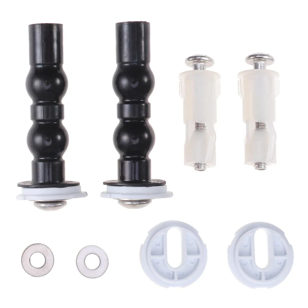 

2PCS Stainless Steel Toilet Lid Screws Durable Plastic Expansion Bolts Fixed St Toilets Home Hotel Easy Install Includes