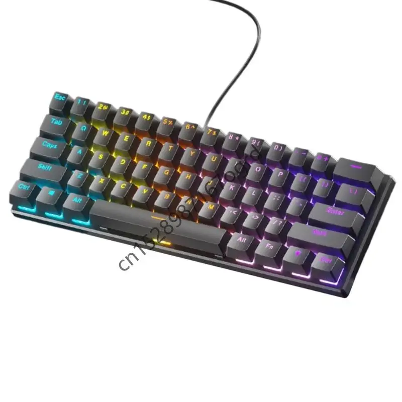 

Gaming Keyboard Full Size LED Backlit Quiet Computer Keyboard 61 Key Corded 634A