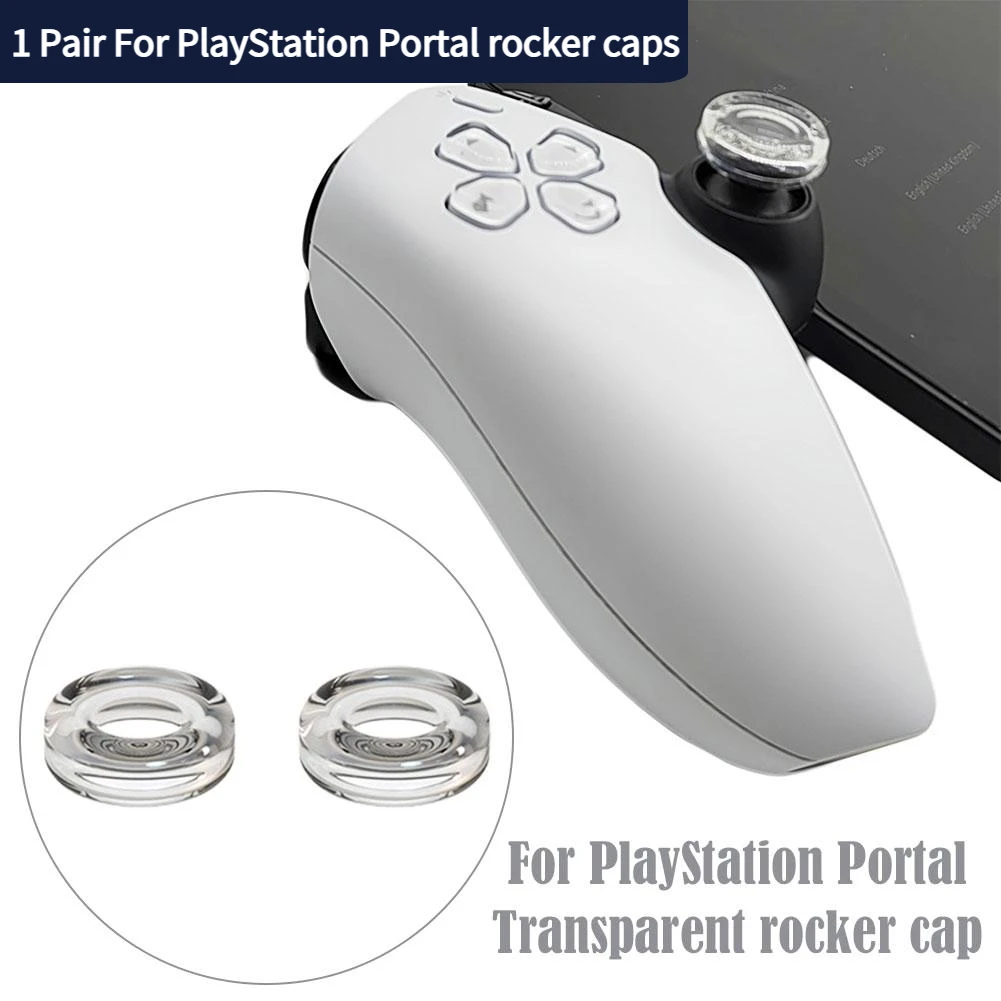 1 Pair For PlayStation Portal Transparent Joystick Caps Liquid Silicone Thumb Stick Grip Cap Case For PS Portal Rocker Cap Cover