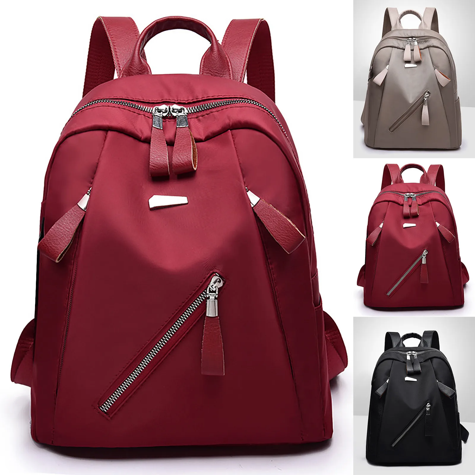 

2024 New Large Capacity Simple Style Casual Mochila Travel Women Anti-theft Backpack Waterproof Fabric Large Female Shoulder Bag