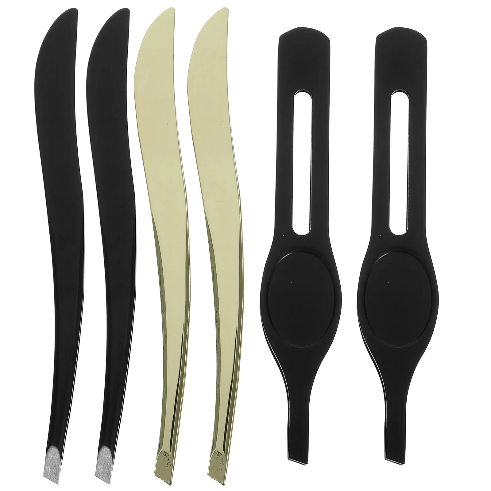 

1Set Eyebrow Tweezer Stainless Steel Mini Black Lightweight Eyebrow Clip Tool Easy Carry for Personal and Professional