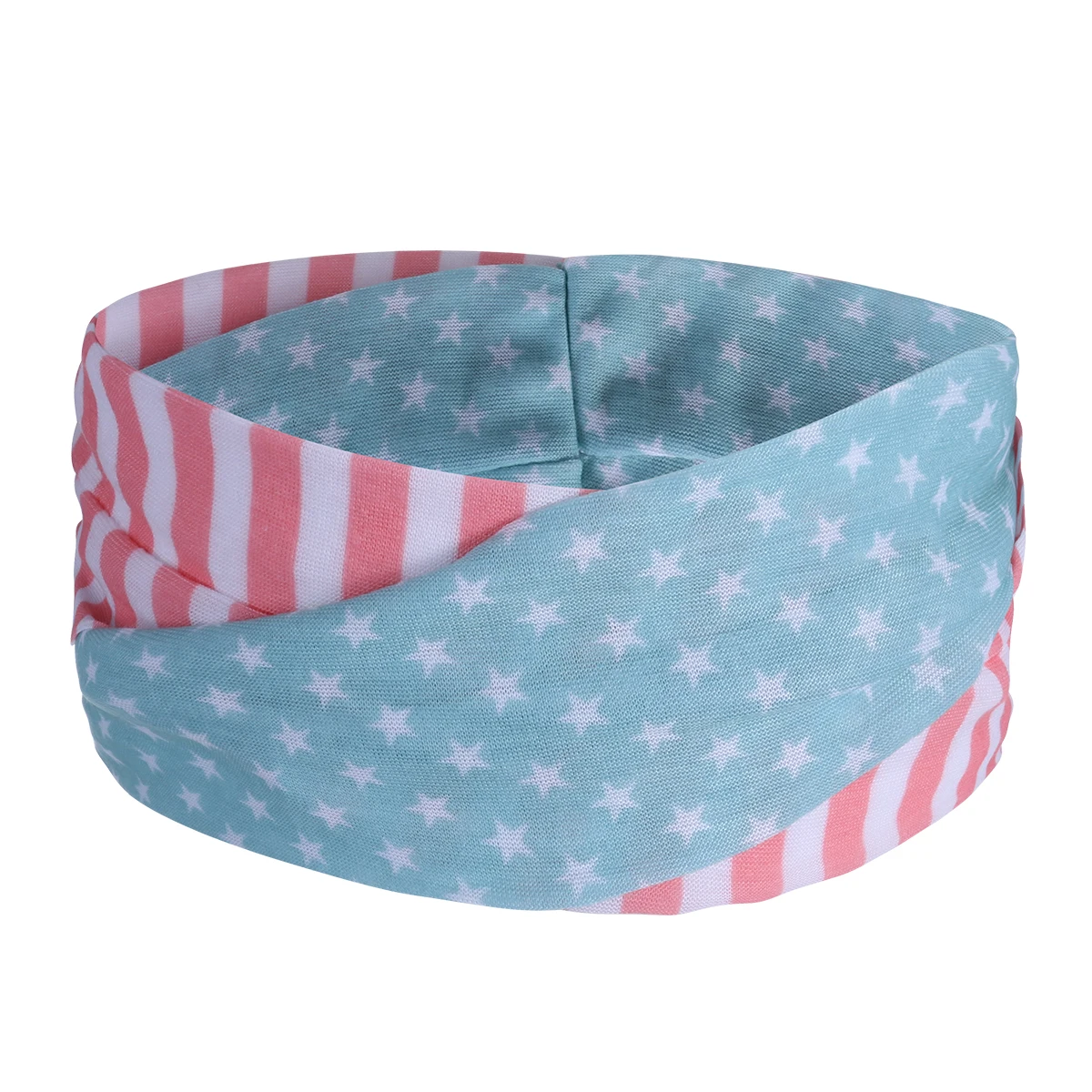 

Vintage American Flag Hair Band Twisted Knotted Headband Sweat Absorbing Breathable Lightweight Wrinkle Free Head Wrap For Women