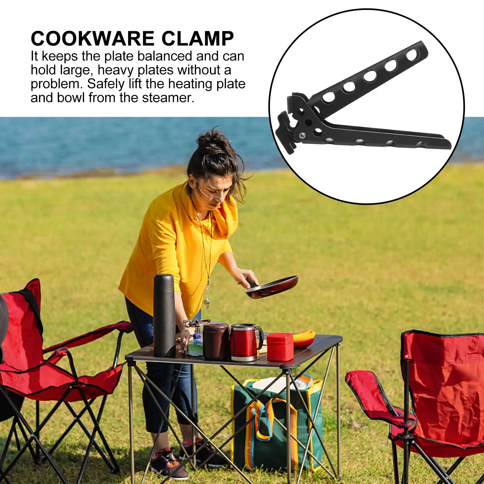 

Anti Scald Bowl Clip Pan Holder Heavy Duty Plate Gripper Clamp For Kitchen Restaurant Steamer Hot Dishes High Temp Resistant