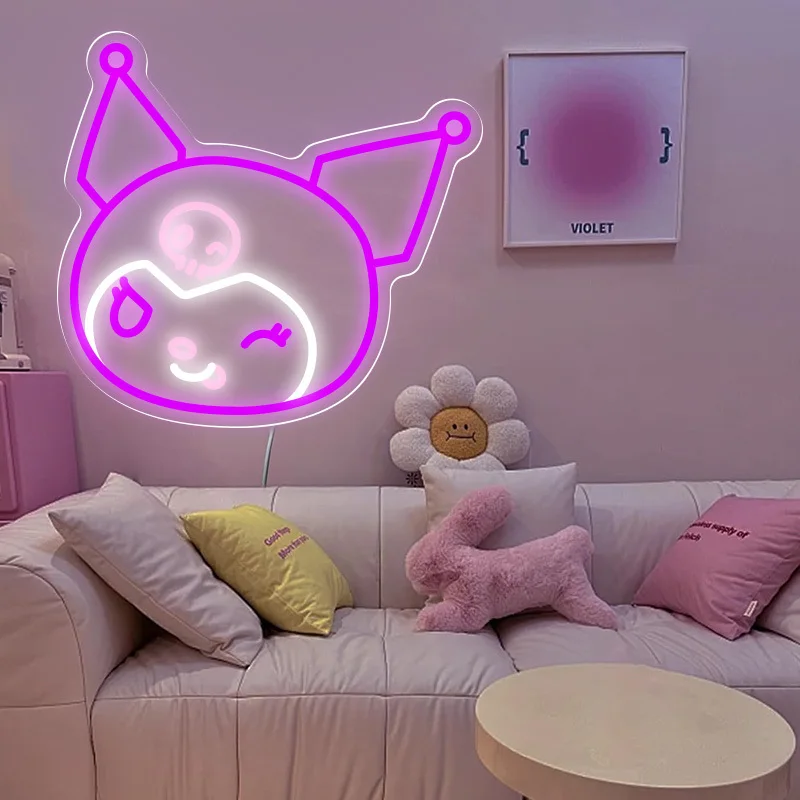 

My Melody Kawaii Kurome Neon Sign LED Japanese Anime Light Sign USB Dimmable for Bedroom Game Room Party Decor Birthday Gifts