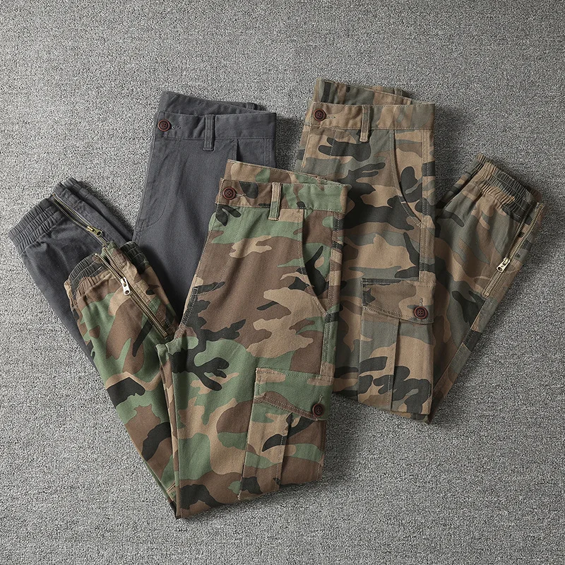 Men's Fall Camouflage Cargo Pants Sub New Loose Casual Long Pants Four seasons