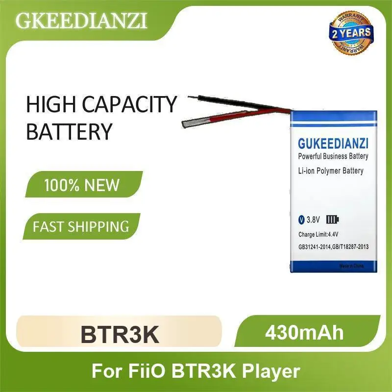 Battery For FiiO BTR1 BTR5 Earphone BTR3 BTR3K Player High Capacity