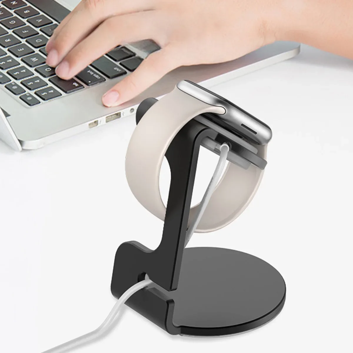 Metal Charger Bracket for Apple Watch Dock Station Holder for IWatch Serie Ultra 1 2/9/SE/8/7/6/5/4/3/2/1 Watch Display Stand view 2