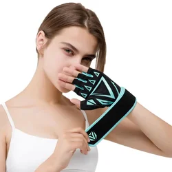 2023 Wrist Strap Gloves for Men Women Half Finger Breathable Anti Slip Training Gym Workout Gloves