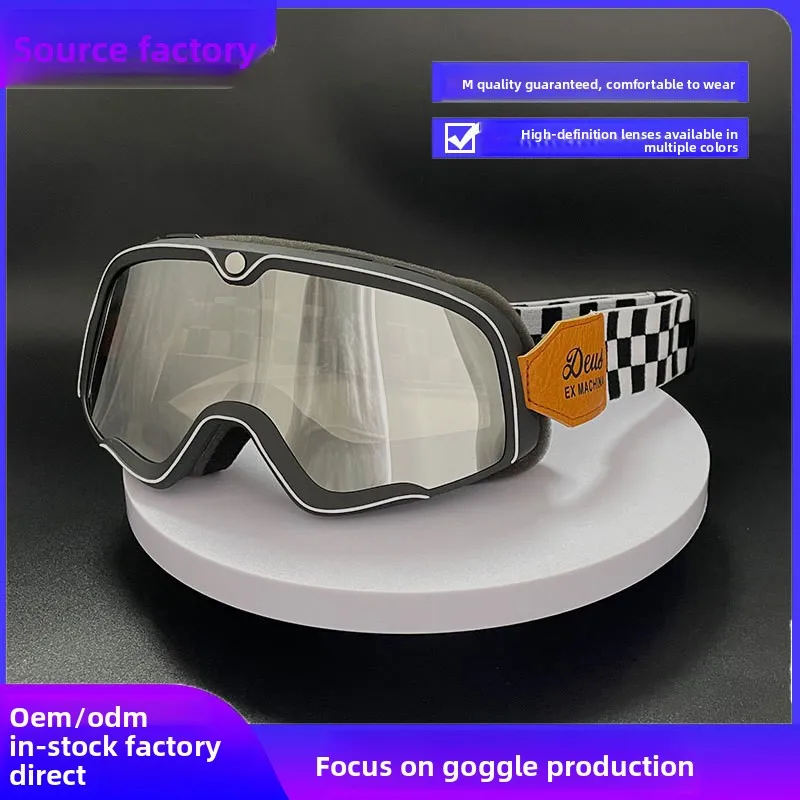 

NEWEST Motorcycle Retro Goggles Skiing Glasses Outdoors Motocross Sunglasses Helmet Riding Racing Cafe Racing Mountain Bike ATV